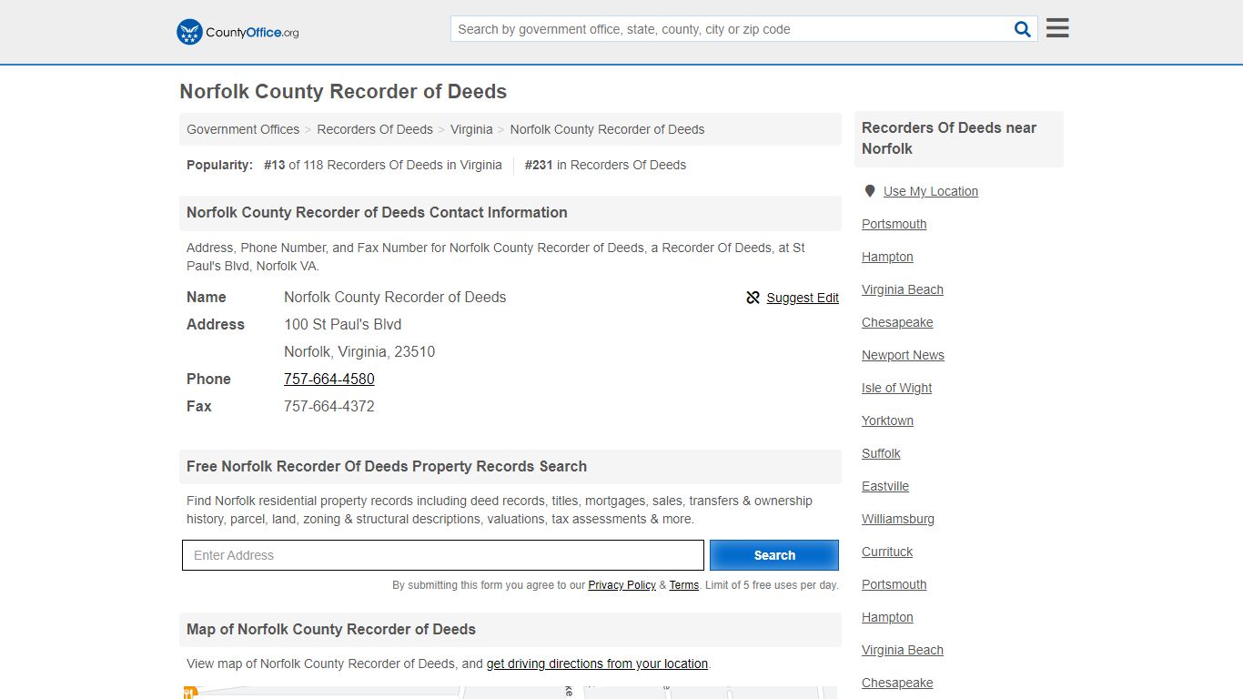 Norfolk County Recorder of Deeds