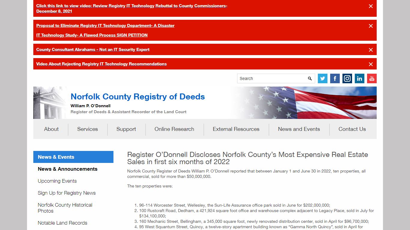 Register O’Donnell Discloses Norfolk County’s Most Expensive Real ...